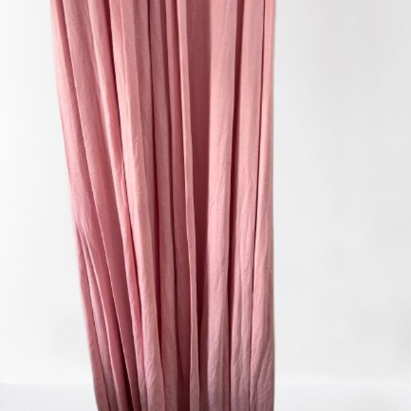 Sky Woven Leather Belt Plunge Tie Halter Neck Maxi Dress Sexy Pink‎ NEW Small - Picture 4 of 5